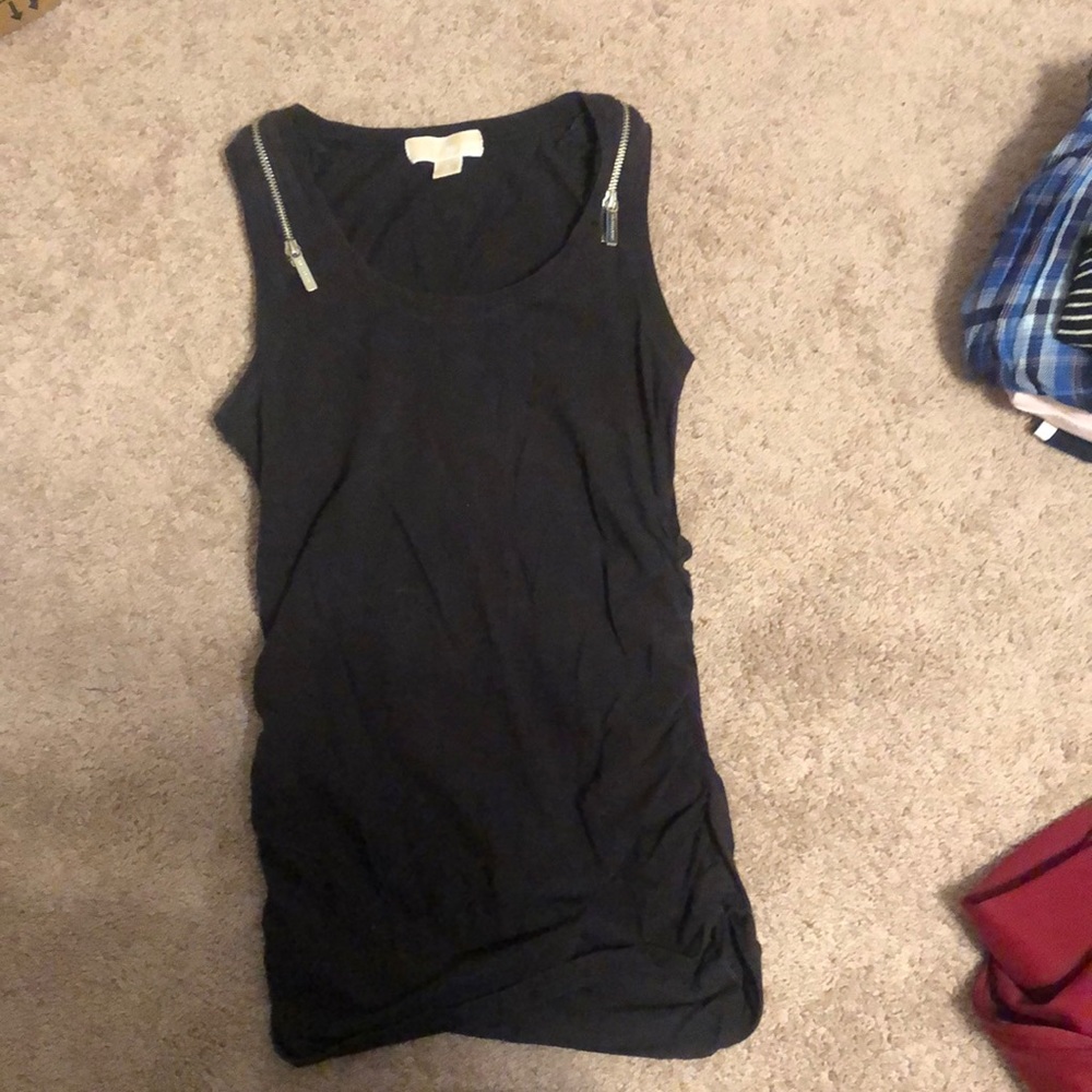 Michael Kors tank top with zippers on the sleeves.